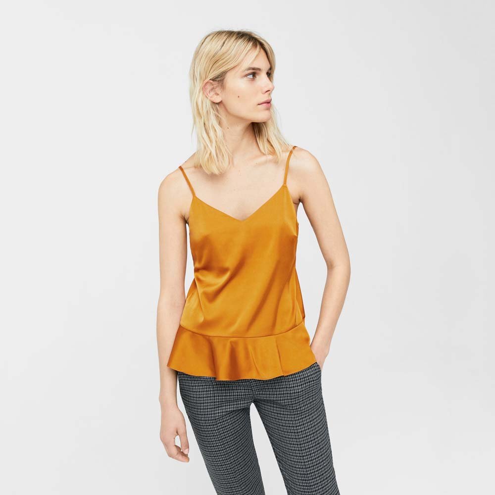 Frilled Satin Top